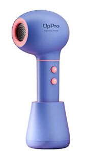 UpPro Cordless Gentle Low Heat/Speed Baby Hair Dryer for Infant, Mini Hair Dryer for Toddler, Baby Butt Blow Dryer for Diaper Rash Prevention, Suits Thin Hair Better(0-3Y Lavender Blue)