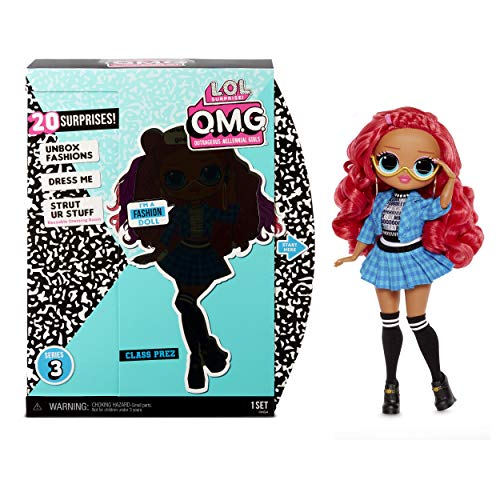 LOL Surprise OMG Series 3 Class Prez Fashion Doll With 20 Surprises Including Exclusive Doll, Outfit, Shoes, Accessories, Hat, Purse, Hairbrush, Doll Stand, Closet/Dress Room Playset | Kids 4-15 Years | The Storepaperoomates Retail Market - Fast Affordable Shopping