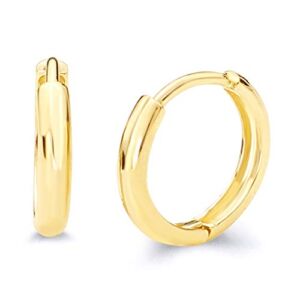 14k Yellow Gold 2mm Thickness Huggie Earrings (10 x 10 mm)