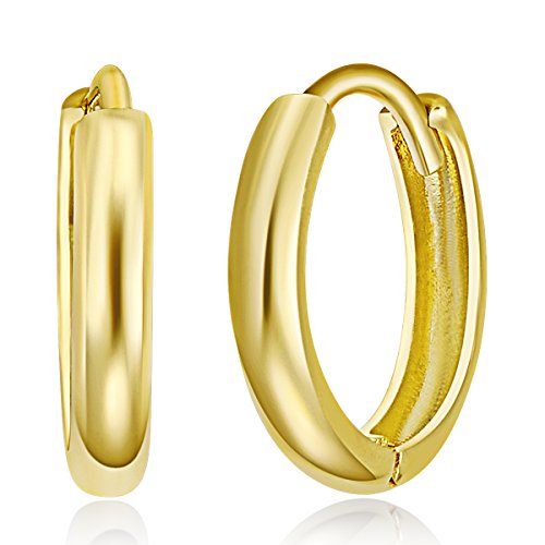 14k Yellow Gold 2mm Thickness Huggie Earrings (10 x 10 mm) | The Storepaperoomates Retail Market - Fast Affordable Shopping