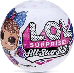 LOL Surprise All-Star BBS Sports Series 2 Cheer Team Sparkly Dolls with 8 Surprises Including Doll, Trading Card, Bottle, Pompom, Shoes, Cheer Uniform, Secret Message, Accessories | Ages 4-15