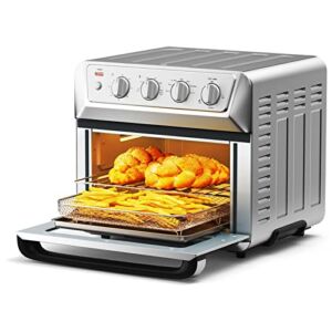 LDAILY Electric Air Fryer Oven, Convection Oven Toaster w/ Large 21.5 QT Capacity, Recipe & Accessory Kit, 7-in-1 Multifunctional, Timer, Airfryer Oil-less Cooker for Grill, Broil, Bake, Reheat