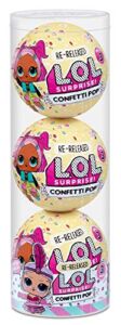 L.O.L. Surprise! Confetti Pop 3 Pack Showbaby – 3 Re-Released Dolls Each with 9 Surpr