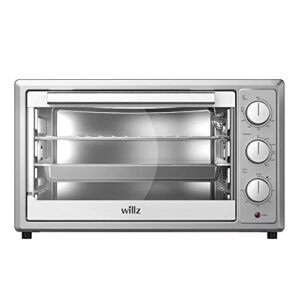 Willz WTH1215S4MC15 Countertop Toaster Oven, Pull Down Door Handle, 5 Cooking Programs, Minutes Timer, 1500W/120Volts, 42L Manual, Stainless Steel