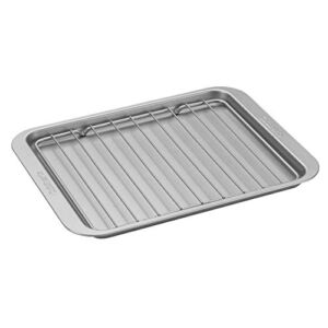 Cuisinart AMB-TOBPRK Toaster Oven Broiling Pan w/ Rack, silver, 11.2″(l) x 8.6″(w) x 0.06″(h)