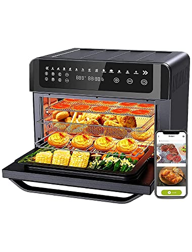 Gevi Large Air Fryer Oven, 13-in-1 Air Fryer Countertop Toaster Oven with Digital Touchscreen, Rotisserie & Dehydrator, Convection Oven Air Fryer, Original Recipe, Accessories Included, Black | The Storepaperoomates Retail Market - Fast Affordable Shopping