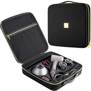 MLMD Lux Hair Dryer Case for Dyson Supersonic Hair Dryer – Stylish, Precise Fit, and Extra Storage Space for Accessories – Lightweight & Compact Carrier CaseBag for Travel –– Elegant Design