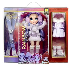 Rainbow High Winter Violet Willow – Purple Fashion Doll and Playset with 2 Designer Outfits, Pair of Skis and Accessories