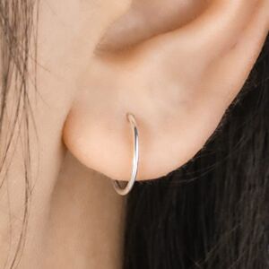 Small Sterling Silver Huggie Hoop Earrings for Women Small Hoop Earrings for Cartilage Nose Open Hoop Piercing(925 sterling silver, 20G-8mm/1 Pair)