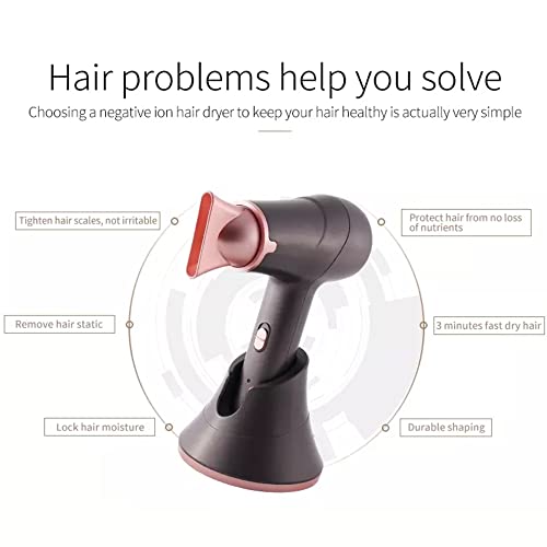 khukam Travel Blow Dryer Cordless, Rechargeable Battery Powered, Portable Lightweight Hairdryer, 3 Speed Hot Wind/Cold Wind Hair Dryer, Gifts for Women | The Storepaperoomates Retail Market - Fast Affordable Shopping