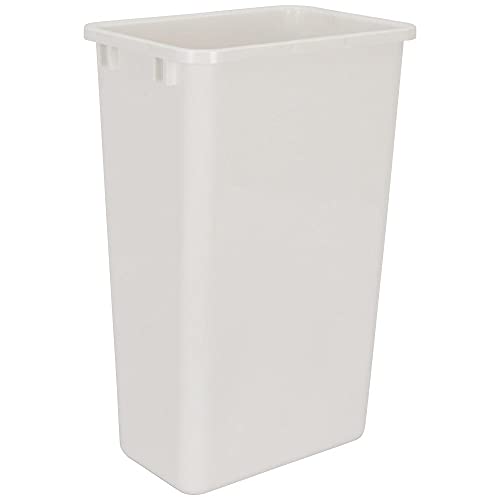 Hardware Resources Double 50-Quart Trash Bin Pullout System – Easy-to-Mount Cabinet Garbage Can Kit – Smooth Sliding, Ball-Bearing Rails – 2 White Waste Baskets, 26 Gallon Capacity – Polished Chrome | The Storepaperoomates Retail Market - Fast Affordable Shopping