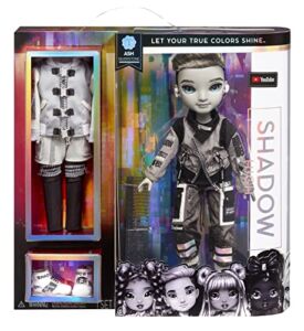 Rainbow High Shadow Series 1 Ash Silverstone- Greyscale Boy Fashion Doll. 2 Silver Designer Outfits to Mix & Match with Accessories
