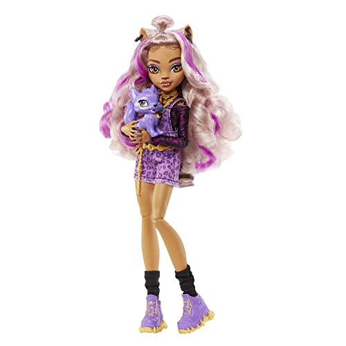 Monster High Doll, Clawdeen Wolf with Accessories and Pet Dog, Posable Fashion Doll with Purple Streaked Hair​​ | The Storepaperoomates Retail Market - Fast Affordable Shopping