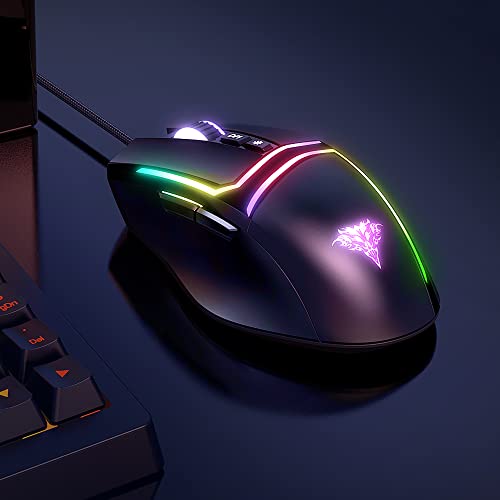 BENGOO Wired Gaming Mouse, PC Computer Mice USB Mouse with 6 RGB LED Modes, High-Precision 6 Adjustable DPI Up to 8000, 7 Programmable Buttons, Ergonomic Optical Mouse for Windows PC Mac Laptop Gamer | The Storepaperoomates Retail Market - Fast Affordable Shopping