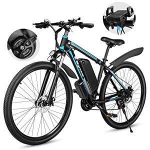 29in Ebike, EBycco 500w Electric Bike, Road Mountain Electric Bicycle for Adults Men Women, 48V 10AH City Cruiser Commuter Electric EBike for Beach Snow All Terrain 21 Speed Pedal Assist Ebike Gift