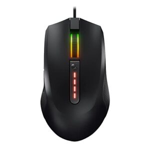 Cherry MC 2.1 Wired Gaming Mouse RGB Lighting with Programmable Buttons and User Profiles. Fits in Your Hand. Right Handed. 5000 DPI Pixart Sensor. Black