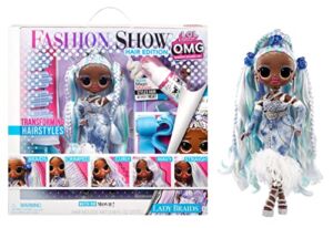 LOL Surprise OMG Fashion Show Hair Edition Lady Braids 10″ Fashion Doll w/Magic Mousse, Transforming Hair, Including Stylish Accessories, Holiday Toy Playset, Gift for Kids Ages 4 5 6+ & Collectors