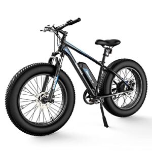 AVANTREK Electric Bike 26″x4″ for Adults, 1.5X Faster Charge, 500W Brushless Motor 36V/13Ah Removable Battery, Front Suspension Fat Tire, 20 MPH Snow Beach Mountain EBike Shimano 7 Speed Macrover 100