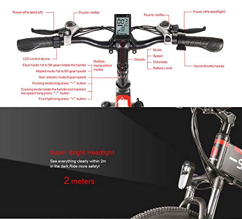SAMEBIKE Electric Folding Bicycle for Adults, L026 Mountain Electric Bike EBike 500W 48V 10AH Lithium Battery 26 inch Foldable Commuter EBike for Men/Women (Black) | The Storepaperoomates Retail Market - Fast Affordable Shopping