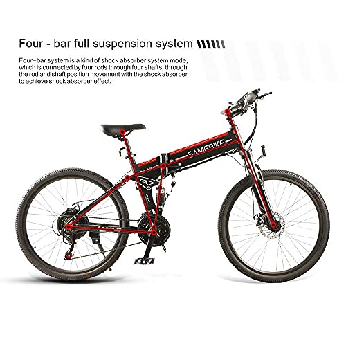 SAMEBIKE Electric Folding Bicycle for Adults, L026 Mountain Electric Bike EBike 500W 48V 10AH Lithium Battery 26 inch Foldable Commuter EBike for Men/Women (Black) | The Storepaperoomates Retail Market - Fast Affordable Shopping