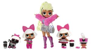 LOL Surprise OMG Diva Family with 45 Surprises Including (1) OMG Pink Diva Fashion Doll with (4) Collectible Dolls and Accessories Toy Playset, Great for Kids Ages 4 5 6, Amazon Exclusive