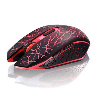 TENMOS K6 Wireless Gaming Mouse, Rechargeable Silent LED Optical Computer Mice with USB Receiver, 3 Adjustable DPI Level and 6 Buttons, Auto Sleeping Compatible Laptop/PC/Notebook (Red Light) | The Storepaperoomates Retail Market - Fast Affordable Shopping