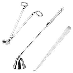 Globalstore Candle Accessory Set, 3-in-1 Candle Accessories Tool Set with Candle Wick Trimmer, Candle Snuffer, Candle Wick Dipper and Gift Bag for Christmas, Thanksgiving, New Year, Party