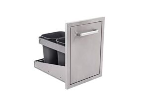 WHISTLER Outdoor Kitchen Trash Drawer with Trash Bin Pull Out Drawers for Kitchen Cabinets, 16.5″Lx22″Wx22″H, 304 Stainless Steel, Brushed, Durable & Easy to Clean