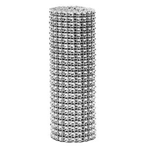 HYUIYYEAA Pens Bachelorette Party Favors Crystal Rhinestone Ribbons Plastic 24 Rows Shiny Diamond Rhinestone Mesh Wrap Roll Event Chairs for Outside (Silver, One Size)