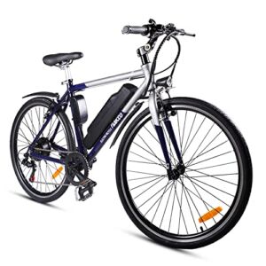 Electric Bicycle Ebike Electric Bike Cruiser Electric Bicycle 18-20 MPH with 250W Brushless Motor and 36V10AH Lithium Battery,Lock with Charge