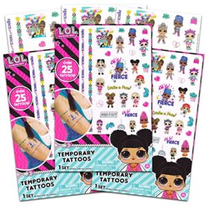 LOL Dolls Tattoos Bundle ~ 75 LOL Dolls Tattoos Temporary for Kids Party Favors | LOL Dolls Temporary Tattoos Party Supplies