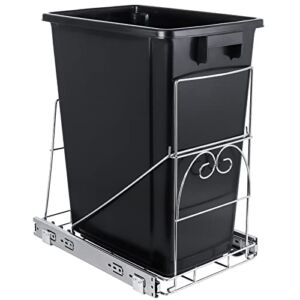 Pull Out Trash Can Under Cabinet, Under Sink Trash Can- Trash Can Not Included, Adjustable Pull Out Trash Can Shelf for Kitchen Trash Can, Fit for Most 7-11 Gallon Garbage Can