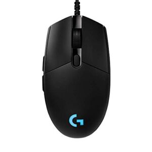 Logitech G PRO Hero Wired Gaming Mouse, 12000 DPI, RGB Lightning, Ultra Lightweight, 6 Programmable Buttons, On-Board Memory, Compatible with PC/Mac – Black