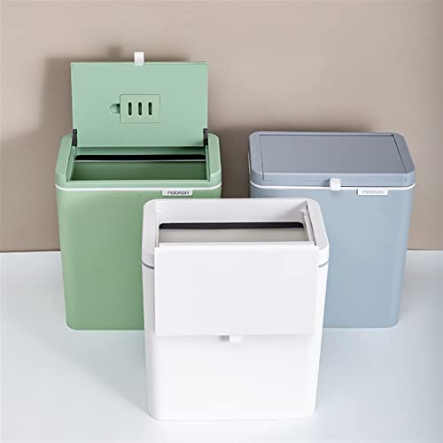 TOMYEUS Compost bin Kitchen/Garbage Wall Mounted Trash Household Garbage Basket with Lid Kitchen Cabinet Storage Bucket Can Bathroom Recycling Trash Bins Step Trash can (Color : White) | The Storepaperoomates Retail Market - Fast Affordable Shopping