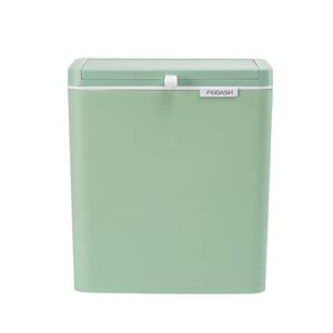 TOMYEUS Indoor Trash can Wall Mounted Trash Household Garbage Basket with Lid Kitchen Cabinet Storage Bucket Can Bathroom Recycling Trash Bins Trash Can (Color : Green)