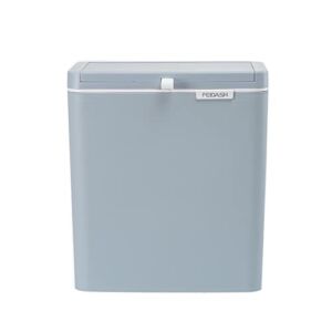 TOMYEUS Trash Cans Wall Mounted Trash Household Garbage Basket with Lid Kitchen Cabinet Storage Bucket Can Bathroom Recycling Trash Bins Garbage Bin (Color : Blue)