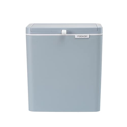 TOMYEUS Trash Cans Wall Mounted Trash Household Garbage Basket with Lid Kitchen Cabinet Storage Bucket Can Bathroom Recycling Trash Bins Garbage Bin (Color : Blue) | The Storepaperoomates Retail Market - Fast Affordable Shopping