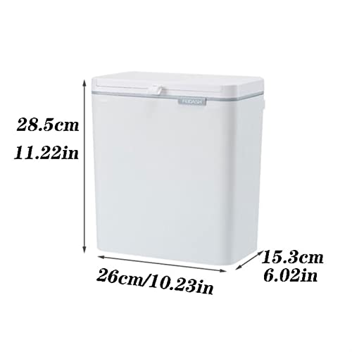 TOMYEUS Trash Cans Wall Mounted Trash Household Garbage Basket with Lid Kitchen Cabinet Storage Bucket Can Bathroom Recycling Trash Bins Garbage Bin (Color : Blue) | The Storepaperoomates Retail Market - Fast Affordable Shopping