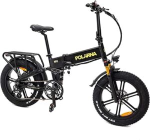 POLARNA Electric Bike for Adults 20″ ebike Full Suspensions 1000W Motor Fat Tire Electric Bike with Pneumatic Fork 48V 15Ah/17.5AH Removable Battery 32MPH M6-PRO