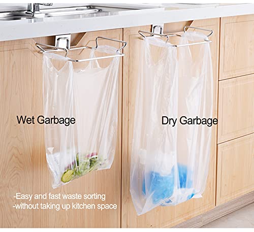 Trash Bag Holder for Kitchen Cabinets Doors and Cupboards, Stainless Steel Collapsible Trash Holder, Under Sink Bag Holder, Portable Hang Trash Bin For Cabinet Door 1 Piece | The Storepaperoomates Retail Market - Fast Affordable Shopping