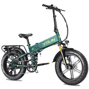 VITILAN i7 Pro Electric Bike for Adults 750W BAFANG Motor 48V 16Ah Removable Lg Cell Battery,Folding Full Suspension Electric Bicycle 28MPH,Fat Tire Ebike with Hydraulic Brake,Shimano 8-Speed