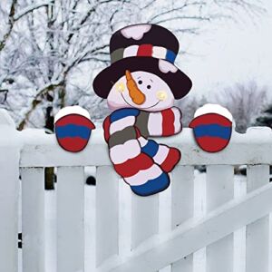 HYUIYYEAA Snowflake Ornament Occasion Fence Decoration Christmas Outdoor The Peeker to Santa Snowman Festivity Home Decor Valentine Decorations for Tie Tray (as Shows, One Size)