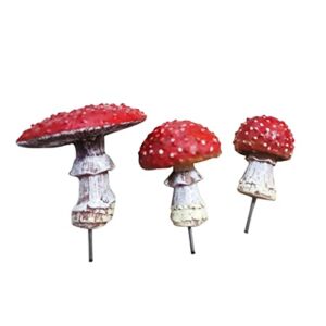 HYUIYYEAA Hairdresser Snowflake Ornament Dark Accessories Micro Glow Statue in The Mushroom Mushroom Decor for Garden Garden Desktop Ornament Our Second Christmas Ornament (Red, One Size)