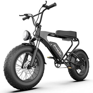 Tomofree Ship from US, Classic Electric Bike for Adults,1200W Motor, 20″×4″ Fat Tire Mountain ebike,34MPH & 40Miles Long Range Electric Dirt Motorbike, 48V Electric Motorcycle for Outdoor Cycling