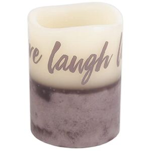 Live, Laugh, Love Vanilla Sugar Scented LED Pillar Candle