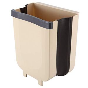 Kitchen Folding Trash Can Hanging Folding Mini Trash Can Hanging Collapsible Garbage Bin Wall Mount Folding Waste Basket for Cabinet Car Door