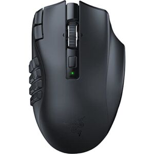 Razer Naga V2 HyperSpeed Wireless MMO Gaming Mouse: 19 Programmable Buttons – HyperScroll Technology – Focus Pro 30K Optical Sensor – Mechanical Mouse Switches Gen-2 – Up to 400 Hr Battery Life