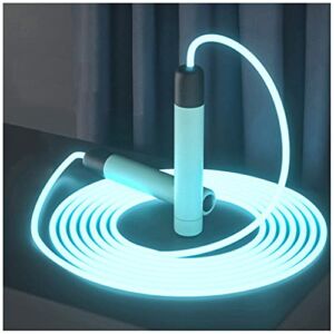 Glowing Jump Ropes Skipping Rope for Kids Develop Children’s Sports Interest Men Women Fitness Exercise Indoors Outdoors Cool LED Light Rope Adjustable Jumping Rope Blue