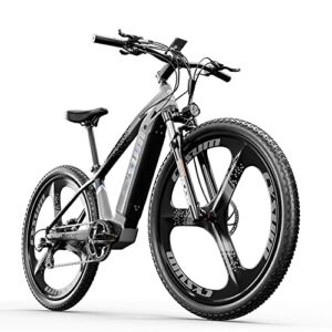Cysum M520 Electric Bike for Adults 29″ e-Mountain Bike with 48V 14Ah Battery 500W e-Bike (Gray)