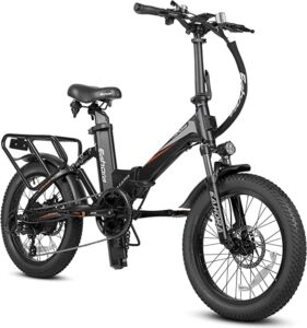 Eahora Azarias 750W Electric Bike Max 32MPH 48V 18Ah Adult Electric Bicycles Dual Suspension Fat Tire Shimano 7 Speed Shifter Folding Ebike